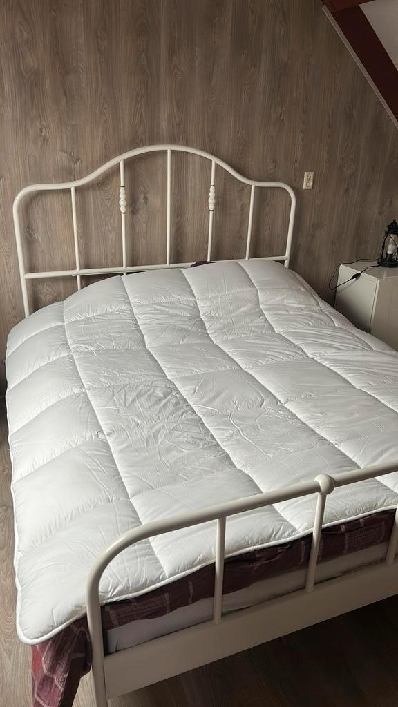 Topper topper, Huis en Inrichting, Slaapkamer | Bedden, Zo goed als nieuw, Tweepersoons, Overige maten, 200 cm, Stof, Wit, Ophalen of Verzenden