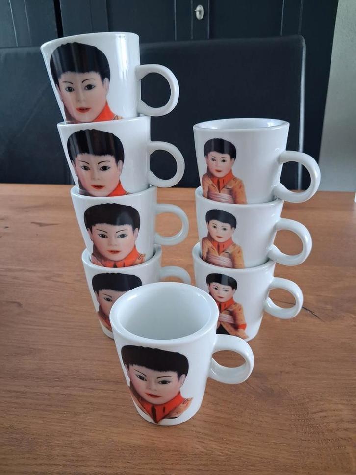 LEO PORS - 8 mooie Tokutara mokken - Rivas Schoonhoven, Verzamelen, Porselein, Kristal en Bestek, Zo goed als nieuw, Kop en/of schotel