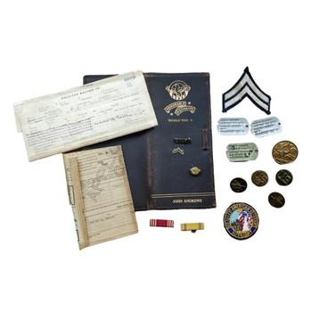  WWII US Dog Tag Grouping Andrews beschikbaar voor biedingen