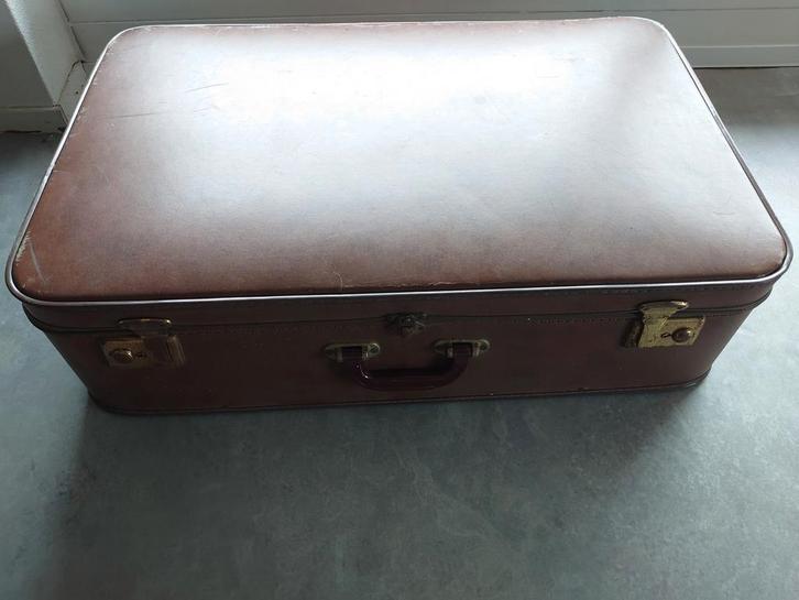 Vintage Koffer - Ideaal voor Cabrio!, Sieraden, Tassen en Uiterlijk, Koffers, Gebruikt, Leer, 50 tot 60 cm, 35 tot 45 cm, Slot
