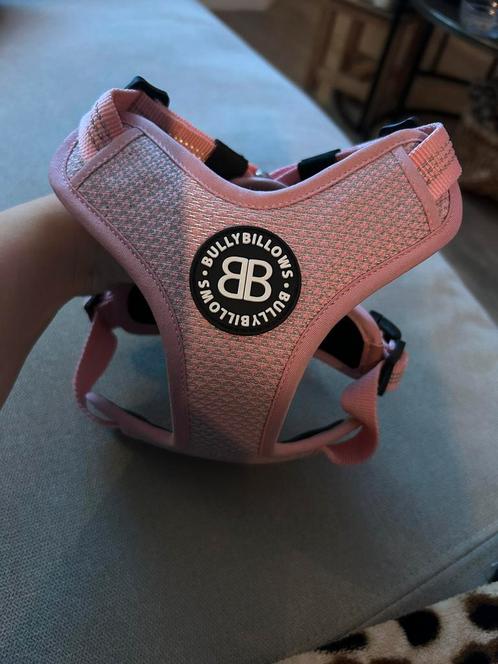 Tuig (Harnas) roze bullybillows, Dieren en Toebehoren, Hondenriemen, Zo goed als nieuw, Ophalen of Verzenden