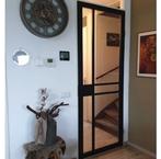 Zwarte binnendeur met glas stomp en opdek | staallook, Doe-het-zelf en Verbouw, Deuren en Horren, Niet ingevuld, 80 tot 100 cm