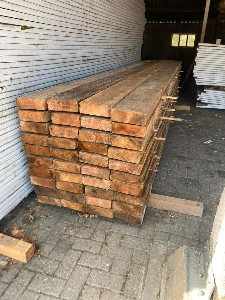 Dak balken, Tuin en Terras, Palen, Balken en Planken, Zo goed als nieuw, Balken, 250 cm of meer, Ophalen