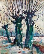 W.F. van Geest - Knotwilgen in de winter bij Nunspeet, Antiek en Kunst, Ophalen of Verzenden