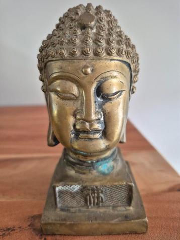 Koperen Boedhabeeld met stempel - 15cm beschikbaar voor biedingen