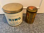Vintage blikken set van twee stuks, Ophalen of Verzenden, Gebruikt, Overige, Overige merken