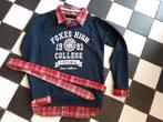 Miss America sweater met stropdas XS als nieuw d.blauw, Blauw, Ophalen of Verzenden, Zo goed als nieuw, Miss America