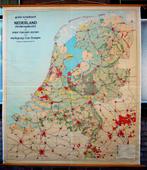 Een zeer grote schoolkaart van Nederland van Dijkstra, Ophalen of Verzenden, Aardrijkskunde