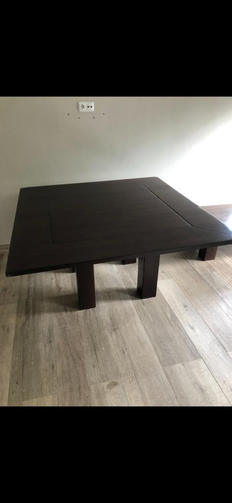 Degelijke Vierkante Eettafel 1.50x1.50x0.77 eventueel set, Huis en Inrichting, Tafels | Eettafels, Gebruikt, 100 tot 150 cm, 100 tot 150 cm