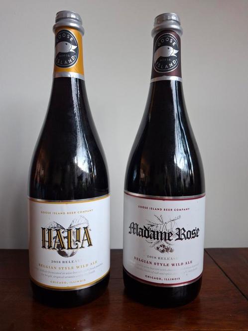 Goose Island Halia en Madame Rose 2018, Verzamelen, Biermerken, Zo goed als nieuw, Flesje(s), Overige merken, Ophalen of Verzenden