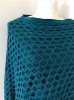 Petrolkleurige Poncho, Ophalen of Verzenden, Zo goed als nieuw, Overige kleuren