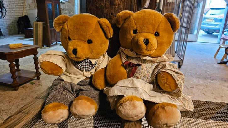 Bijenkorf Beren Set uit 1989, Kinderen en Baby's, Speelgoed | Knuffels en Pluche, Gebruikt, Beer, Ophalen of Verzenden