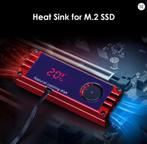 NVMe M2 2080 SSD Heat Sink met Display ( temperatuur meting), Intern, SSD, Ophalen of Verzenden, Zo goed als nieuw
