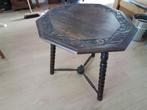 Antieke Salontafel met Houtsnijwerk, Antiek, Minder dan 50 cm, Gebruikt, Minder dan 50 cm