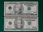 10 en 20 dollars USA set, Ophalen of Verzenden, Noord-Amerika, Setje