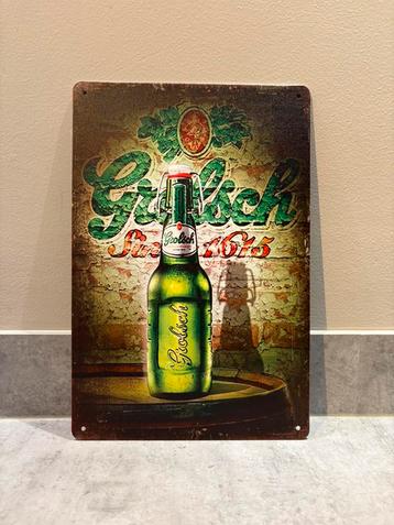 Mancave Bar Café Wanddecoratie metalen bordje Grolsch bier beschikbaar voor biedingen