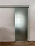 Glazen schuifdeur Bruynzeel veiligheidsglas melkglas 245 95, Ophalen, Gebruikt, 80 tot 100 cm, 215 cm of meer