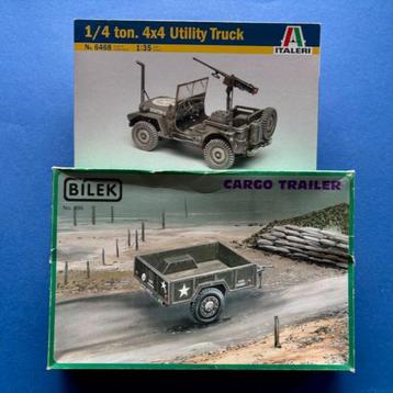 Italeri Bilek Jeep & trailer set 1/35 6468 995 beschikbaar voor biedingen