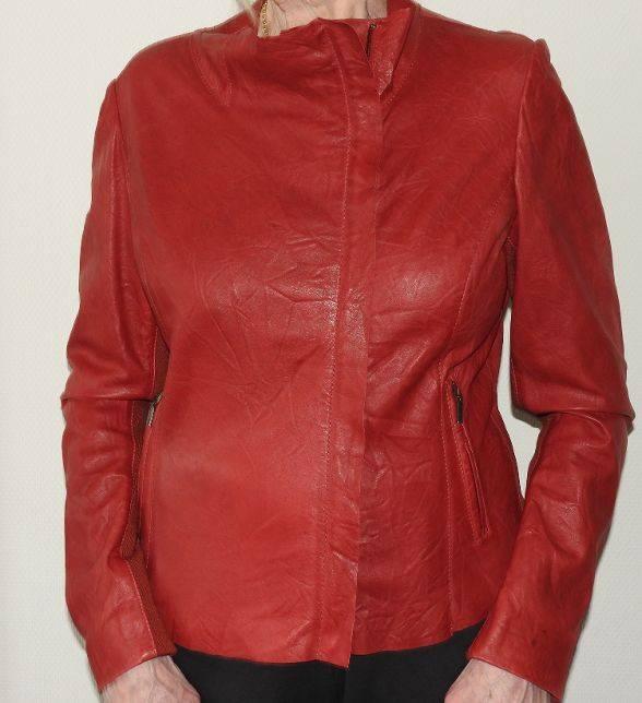 PRACHTIG NIEUW LAMS LEREN JASJE SIGNO NERO M38, Kleding | Dames, Jasjes, Kostuums en Pakken, Nieuw, Jasje, Maat 38/40 (M), Rood