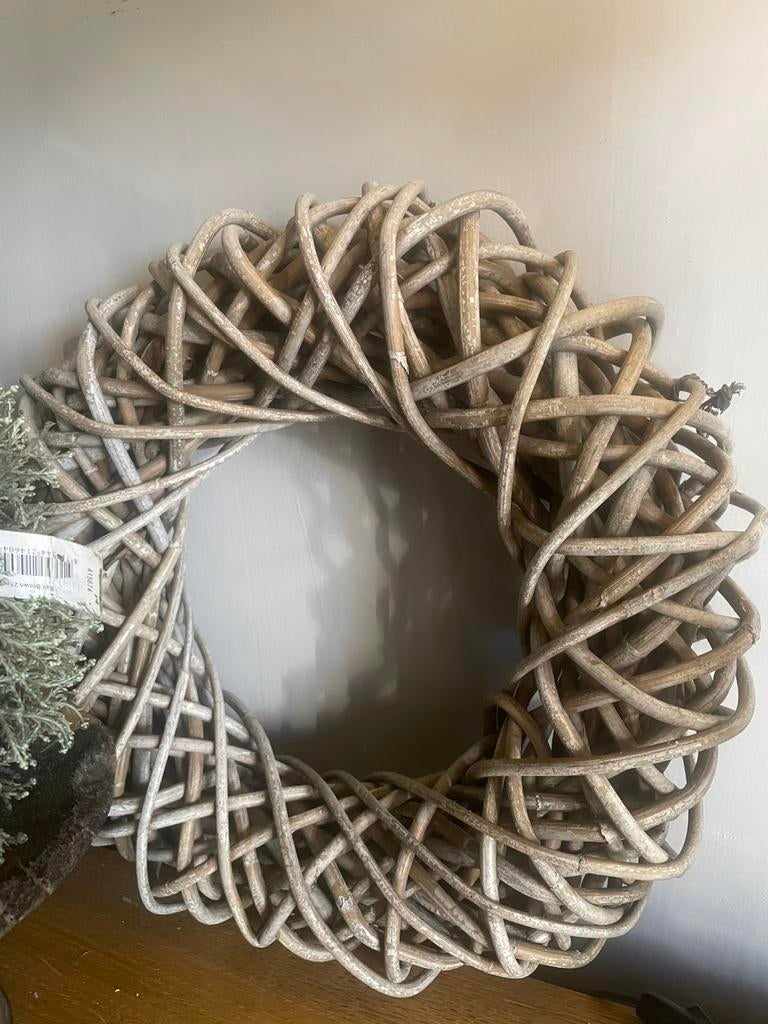 Rieten krans dia 40cm, Huis en Inrichting, Woonaccessoires | Kransen, Ophalen of Verzenden, Zo goed als nieuw