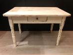 Brocante Boeren Bijzettafel met TOP!! Patina., Ophalen