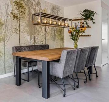 Eetkamerbank en stoelen 6-personen beschikbaar voor biedingen