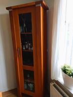 Blank Eiken vitrinekast, Huis en Inrichting, Ophalen, Met plank(en), Eikenhout, 50 tot 100 cm