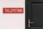 Gevelplaatje / muurbord TULLEPETAON.  Tullepetaonestad, Antiek en Kunst, Antiek | Wandborden en Tegels, Ophalen of Verzenden
