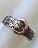 Mooie oude zilveren gesp ring div. merkjes (7246-2071), Sieraden, Tassen en Uiterlijk, Ringen, Ophalen, 19 tot 20, Zo goed als nieuw