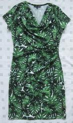 Smashed Lemon groene jurk, bladeren Monstera, mt S, Ophalen of Verzenden, Zo goed als nieuw, Smashed Lemon, Maat 36 (S)