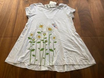 Monnalisa long shirt wit met bloemen print maat 152 12 jr! beschikbaar voor biedingen
