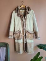 Shearling 70s Vintage fur bontjas Italiaans design - Maat S, Kleding | Dames, Jassen | Winter, Beige, Ophalen of Verzenden, Maat 36 (S)
