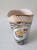22 cm hoge vintage vaas met gele roos, Antiek en Kunst, Antiek | Vazen, Ophalen of Verzenden