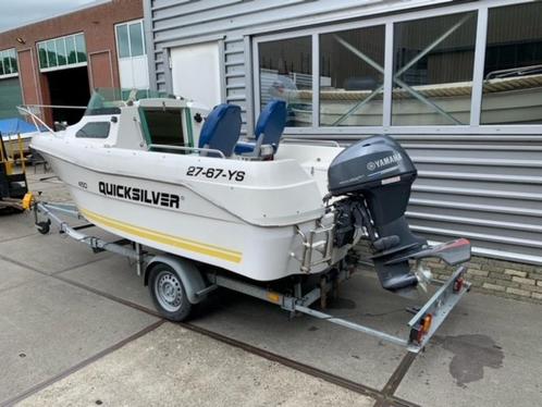 QUICKSILVER 450 CABIN I YAMAHA F30BETL I TRAILER nette staat, Watersport en Boten, Vis- en Consoleboten, Zo goed als nieuw, 10 tot 30 pk