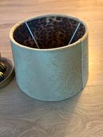 Lampenkap Beige/Bruin met mooie luipaard stabdaard, Ophalen, Beige, Rond, Zo goed als nieuw