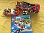 Lego brandweer auto en  boot  7213, Ophalen of Verzenden, Zo goed als nieuw