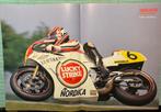 Poster 1987 Randy Mamola op Yamaha Lucky Strike Team, Verzamelen, Verzenden, Zo goed als nieuw, Motoren