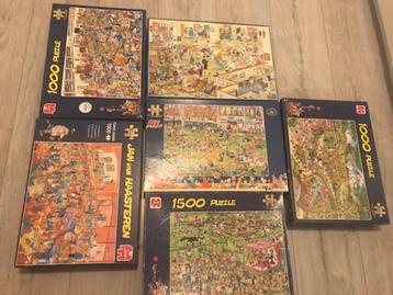 puzzels 6 x van Haasteren 5x 1000 en 1 x 1500. Voor 5,- ps. beschikbaar voor biedingen