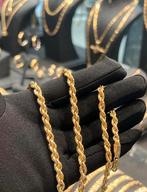 14k Rope Set Armband & Ketting - 65cm, Ophalen of Verzenden, Zo goed als nieuw, Goud