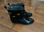 Zwarte regenlaarzen FAB met gouden sterren+hak maat 37/38, Zwart, Nieuw, Ophalen of Verzenden, Regenlaarzen