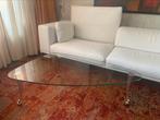 Glazen Rolf benz salontafel, Huis en Inrichting, Tafels | Salontafels, 100 tot 150 cm, Zo goed als nieuw, Glas, Overige vormen