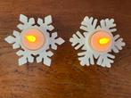 2 verschillende Sneeuw vlok theelichthouders, Ophalen of Verzenden, Nieuw