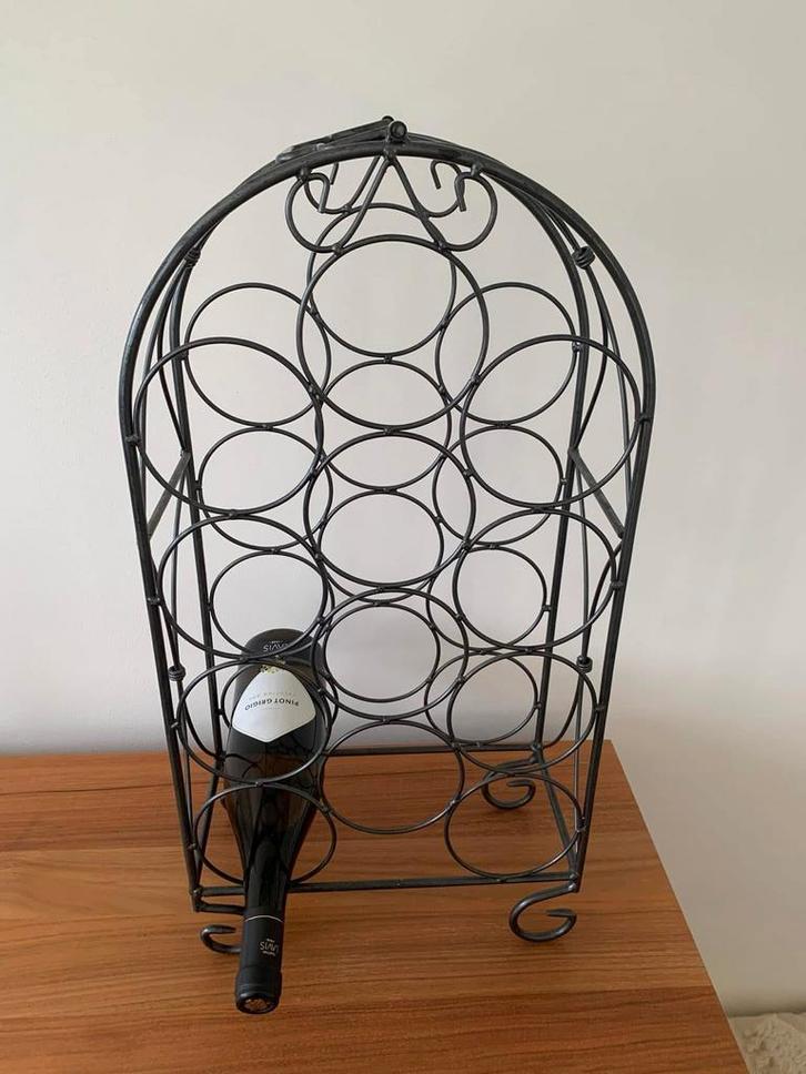 Metalen Wijnrek voor 12 Flessen nieuw, Huis en Inrichting, Woonaccessoires | Wijnrekken, Gebruikt, Minder dan 50 cm, Metaal, 5 tot 15 flessen