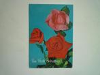 Kaart met roos rozen bloemen, Verzenden, Voor 1920