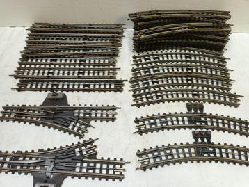 TRIX  OUDE RAILS  2  WISSELS LXR RECHTE  EN KROMME RAILS  beschikbaar voor biedingen