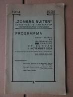 Amsterdam 1934: Vereniging Zomers Buiten, 20-jarig bestaan, Ophalen of Verzenden