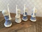 Kerst engeltjes 4 stuks blauw en wit kaarsenhouder, Diversen, Kerst, Ophalen of Verzenden, Zo goed als nieuw
