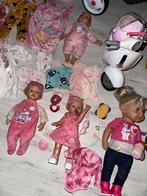 Baby born complete set bruin zusje kleding buggy fiets, Ophalen, Zo goed als nieuw, Babypop
