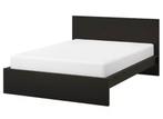Ikea Malm bed 140 cm, Ophalen, Gebruikt, Zwart, Tweepersoons