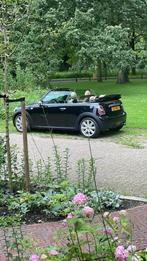 Mini 1.6 Cooper Cabrio 2009 Zwart, Auto's, Beige, 4 cilinders, Cabriolet, 4 stoelen